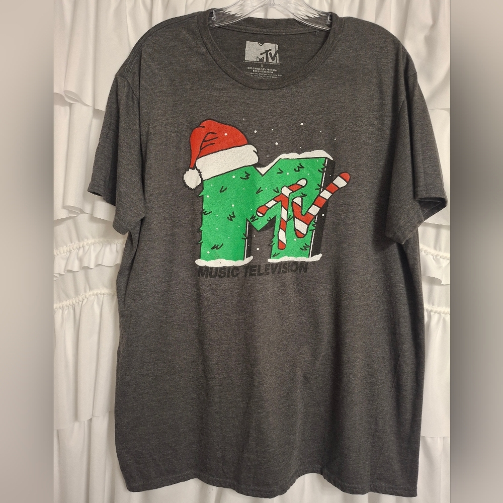 MTV Festive Christmas Ter - Charcoal Unisex L